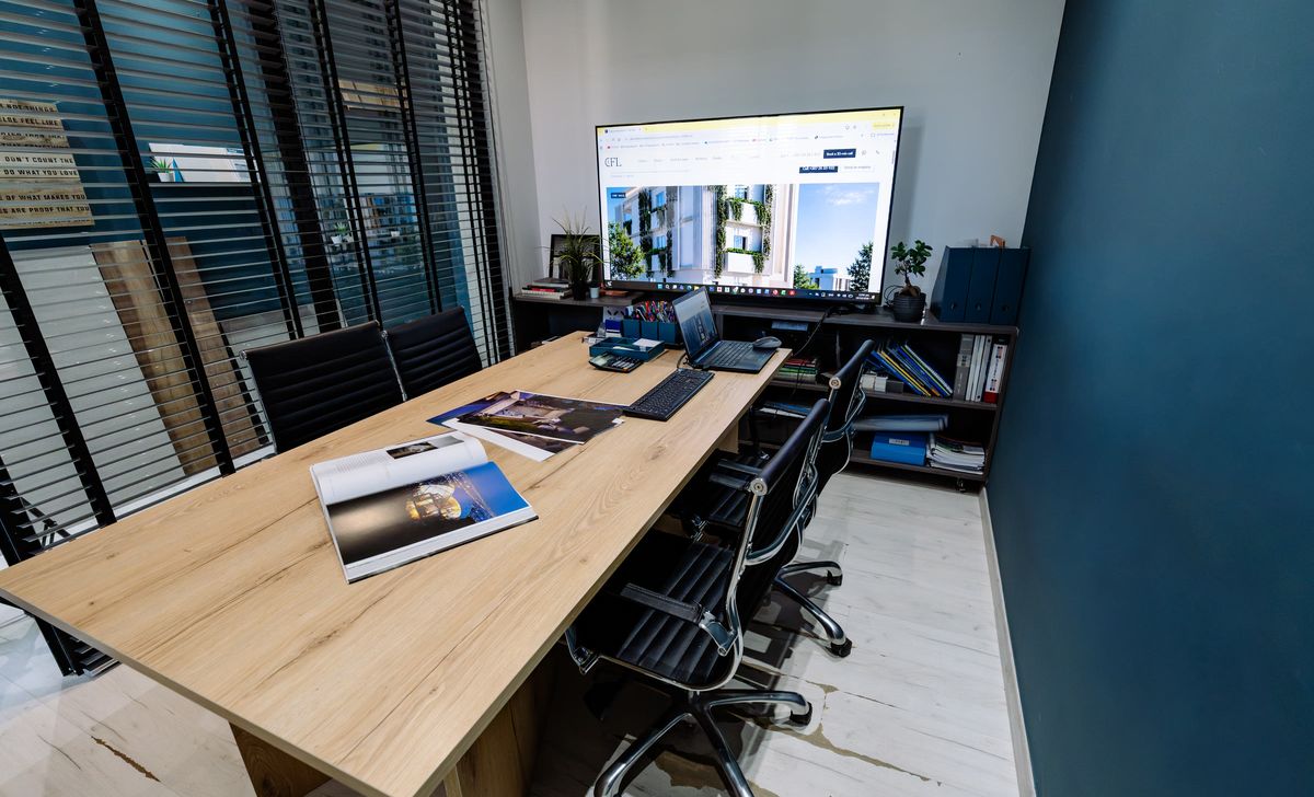 C.F.L. Architects meeting room at the office in Limassol